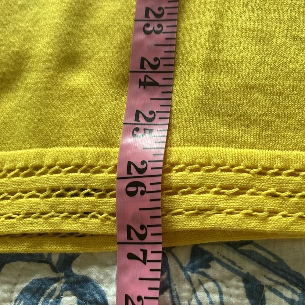 Talbots Vibrant Yellow Prima Cotton Tunic Lightweight Sweater Size Medium - Picture 8 of 8